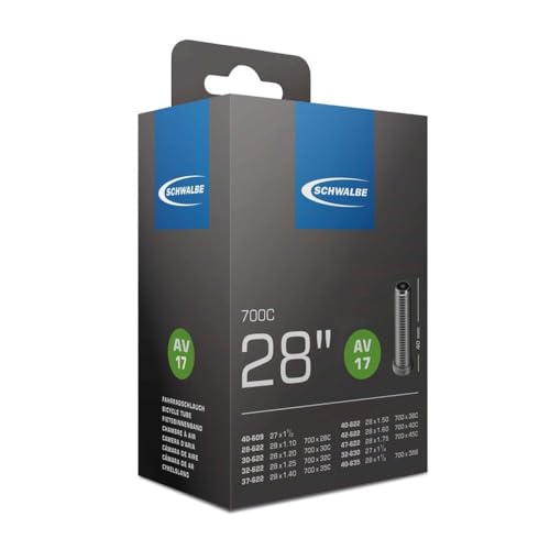 Schwalbe Unisex – Erwachsene Av 17 Schlauch, Silber, 28x1 1/8-1.75 Zoll Schwalbe Unisex – Erwachsene Av 17 Schlauch, Silber, 28x1 1/8-1.75 Zoll von Schwalbe
