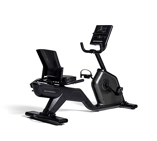 Schwinn Fitness 590R, Intuitives 7" LCD Farbdisplay, JRNY™ und Zwift® app für Smartphone oder Tablet, in 25 Widerstandsstufen verstellbare Magnetbremse (Watt, Klasse SA von Schwinn Fitness