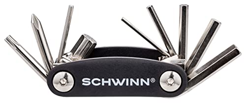 Schwinn 9-in-1-Mehrzweck-Werkzeug-Set für Fahrräder, kompaktes und praktisches Design, Sechskantschlüssel, Kreuzschlitzschraubendreher und T25-Torx-Schraubenschlüssel Schwinn 9-in-1-Mehrzweck-Werkzeug-Set für Fahrräder, kompaktes und praktisches Design, Sechskantschlüssel, Kreuzschlitzschraubendreher und T25-Torx-Schraubenschlüssel von Schwinn