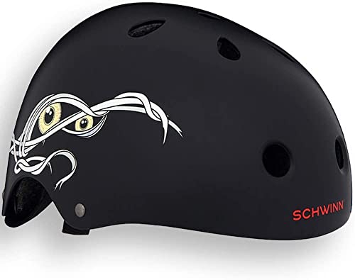 Schwinn Jungen und Mädchen BMX-Fahrradhelm, Kinder ab 8 Jahren, toller Roller-, Skateboard- oder Fahrradhelm, empfohlene Größe 54 bis 58 cm, Schwarz/Mumie von Schwinn