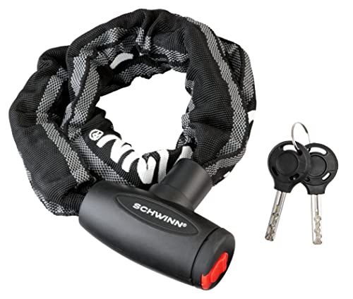 Schwinn High Security Reflective Chain Lock Fahrradschloss, Schwarz, 3 Foot/8mm Cha von Schwinn