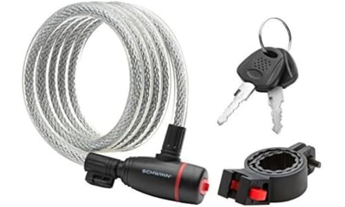 Schwinn Anti-Diebstahls-Fahrradschloss, Sicherheitslevel 3, Schloss mit Schlüssel, 1,83 Meter/12-mm-Kabel Schwinn Anti-Diebstahls-Fahrradschloss, Sicherheitslevel 3, Schloss mit Schlüssel, 1,83 Meter/12-mm-Kabel von Schwinn