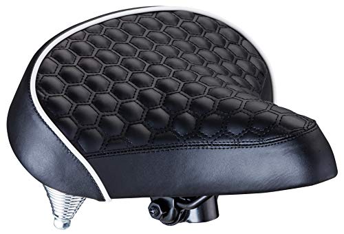 Schwinn Erwachsene, Unisex Comfort Fahrradsattel breiter Sattel gesteppt schwarz, Cruiser/Quilted Black von Schwinn