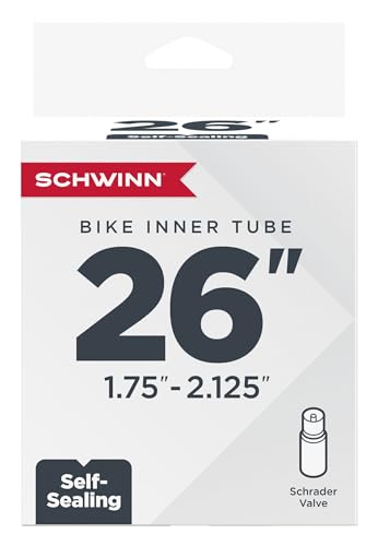 Schwinn Unisex-Erwachsene 26"-x-1.75"/2.125"-Self-Sealing-Tube Fahrradschlauch, schwarz, 1.75-2.125-Inch von Schwinn