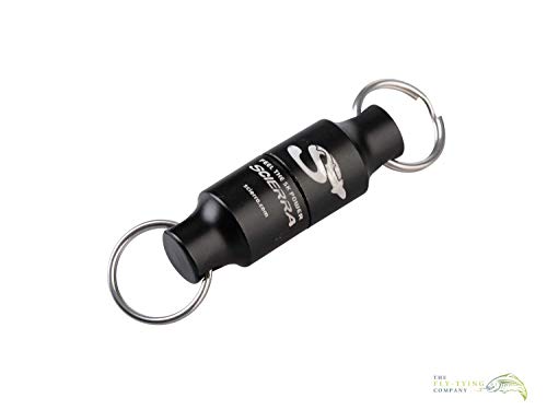 Scierra Magnetclip für Kescher - 3Kg Tragkraft Black, Magnetic Clip für Watkescher, Magnet Adapter für Angelkescher zum Spinnfischen, Fliegenfischen, Watangeln von Scierra