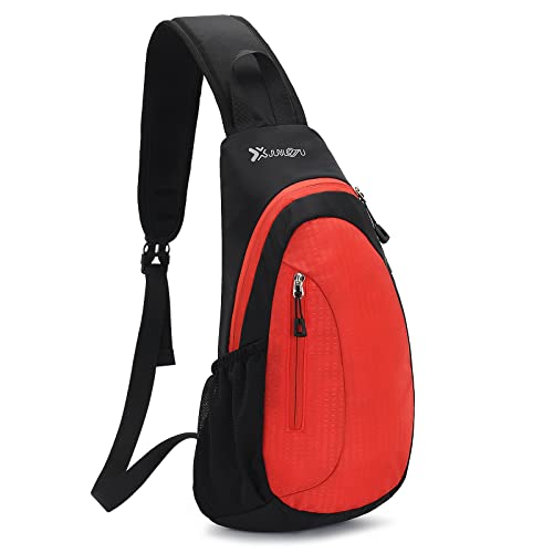 Sciphylia Brusttasche Sling Bag Herren Wasserdicht Schultertasche Einzelgurt Rucksäcke Schulterrucksack Anti-Diebstahl Crossbody Bag für Männer Frauen Freien Wandern Reisen Radfahren Klettern, Rot von Sciphylia