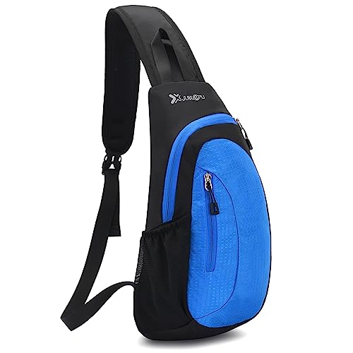 Sciphylia Brusttasche Sling Bag Herren Wasserdicht Schultertasche Einzelgurt Rucksäcke Schulterrucksack Anti-Diebstahl Crossbody Bag für Männer Frauen Wandern Reisen Radfahren Klettern, Königsblau von Sciphylia