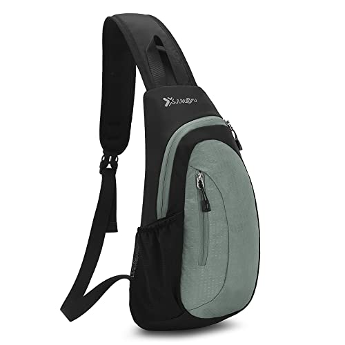 Sciphylia Brusttasche Sling Bag Herren Wasserdicht Schultertasche Einzelgurt Rucksäcke Schulterrucksack Anti-Diebstahl Crossbody Bag für Männer Frauen Wandern Reisen Radfahren Klettern, Grau von Sciphylia