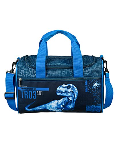 Scooli JURP7252 - Sporttasche für Kinder mit Hauptfach und Fronttasche, Jurassic World, für Sport und Reisen, ca. 16 x 35 x 23 cm, ca. 8 Liter von Scooli