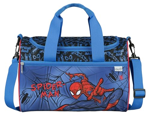 Scooli - Marvel Spider Man Sporttasche für Kinder - 23 x 35 x 16 cm - geräumiges Hauptfach - Verstellbarer Schultergurt - Zubehör für die Schule - Umhängetasche Scooli - Marvel Spider Man Sporttasche für Kinder - 23 x 35 x 16 cm - geräumiges Hauptfach - Verstellbarer Schultergurt - Zubehör für die Schule - Umhängetasche von Scooli