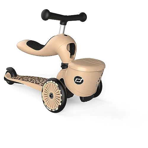 Scoot & Ride Highwaykick 1 Lifestyle 2in1 Kickboard/Scooter und Rutscher, Farbe: Leopard, für Kinder von 1 bis 5 Jahren, 96607, 40 cm von Scoot & Ride