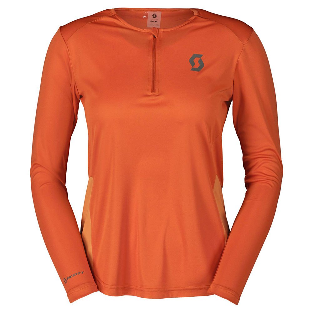 Scott Endurance Tech Long Sleeve T-shirt Orange XS Frau von Scott