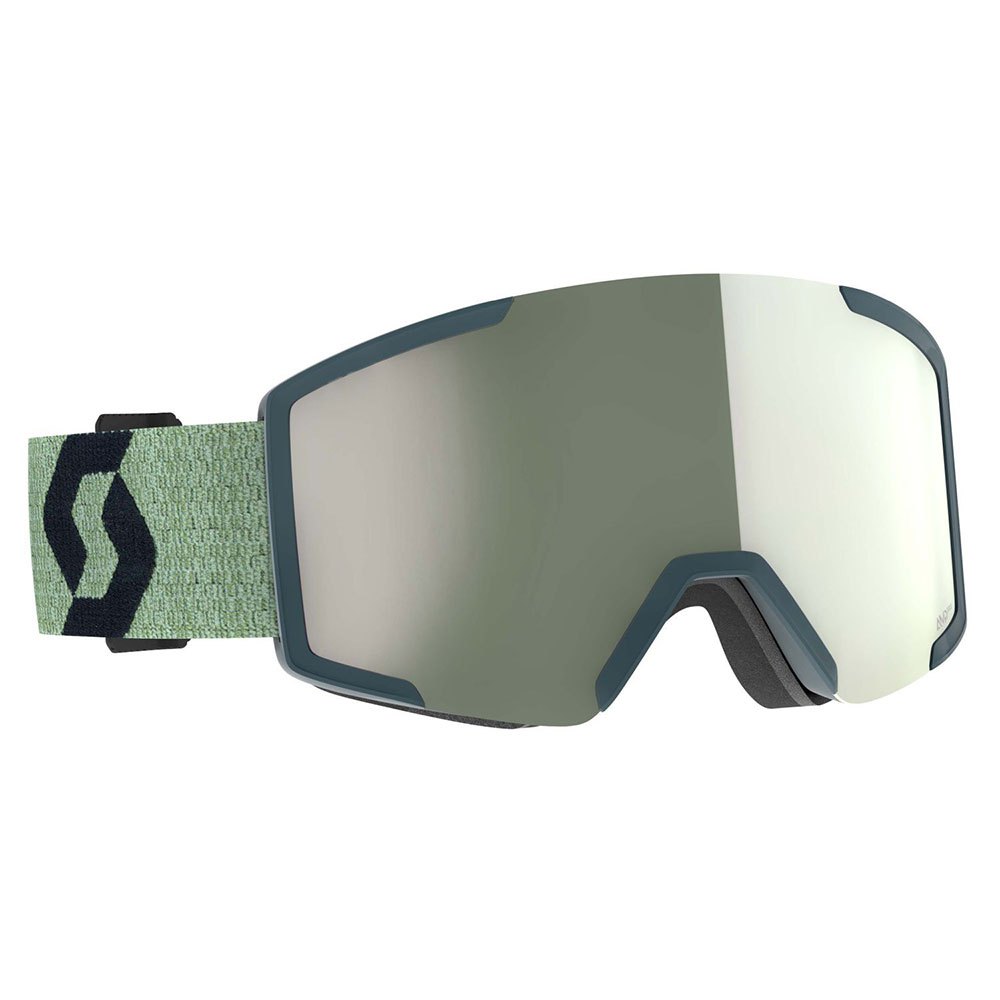 Scott Shield Amp Pro Ski Goggles Grün Amplificator Pro White Chrome/CAT2 von Scott