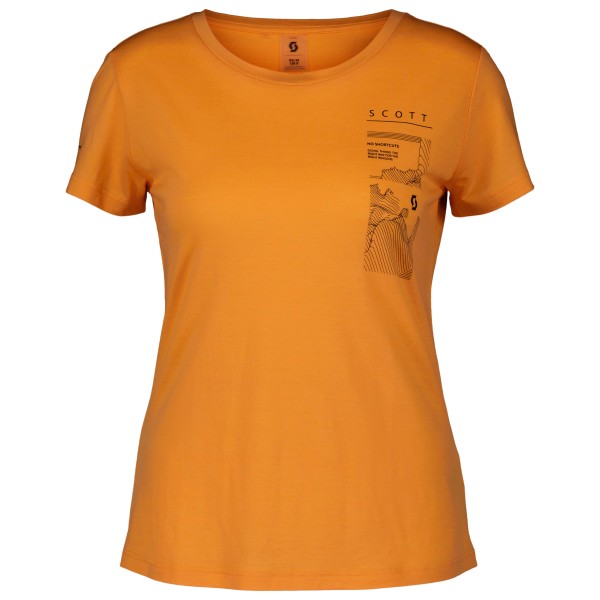 Scott - Women's Defined Merino Graphic S/S - Merinoshirt Gr L orange von Scott