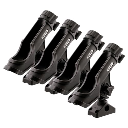 Scotty Quad Powerlock Rutenhalter mit 241 Seiten-/Deckhalterung, Schwarz Scotty Quad Powerlock Rutenhalter mit 241 Seiten-/Deckhalterung, Schwarz von Scotty