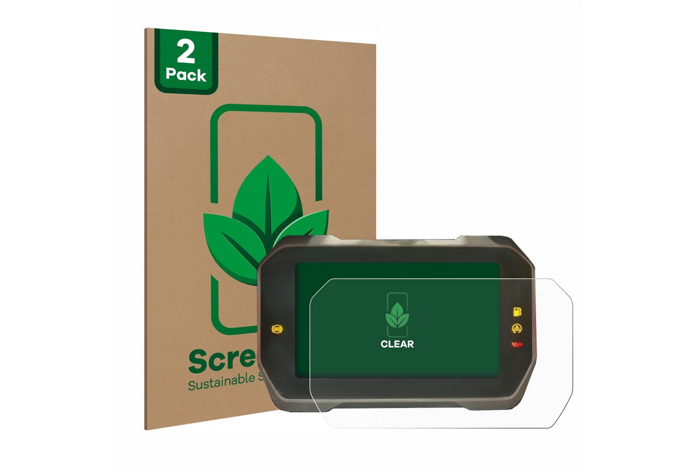 ScreenLeaf Displayschutzfolie Schutzfolie für Ducati Multistrada V4S 2023 TFT-Display, 2 Stück, nachhaltiger Displayschutz Schutz Folie Klar Transparent ScreenLeaf Displayschutzfolie Schutzfolie für Ducati Multistrada V4S 2023 TFT-Display, 2 Stück, nachhaltiger Displayschutz Schutz Folie Klar Transparent von ScreenLeaf