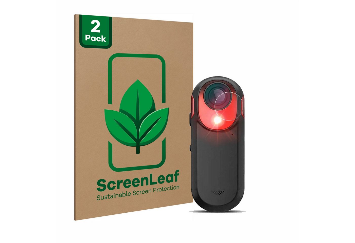 ScreenLeaf Displayschutzfolie Schutzfolie für Garmin Varia RCT 715, 2 Stück, nachhaltiger Displayschutz Schutz Folie Klar Transparent von ScreenLeaf