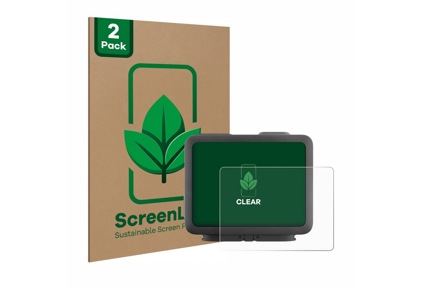 ScreenLeaf Displayschutzfolie Schutzfolie für GoPro Hero 4k, 2 Stück, nachhaltiger Displayschutz Schutz Folie Klar Transparent ScreenLeaf Displayschutzfolie Schutzfolie für GoPro Hero 4k, 2 Stück, nachhaltiger Displayschutz Schutz Folie Klar Transparent von ScreenLeaf