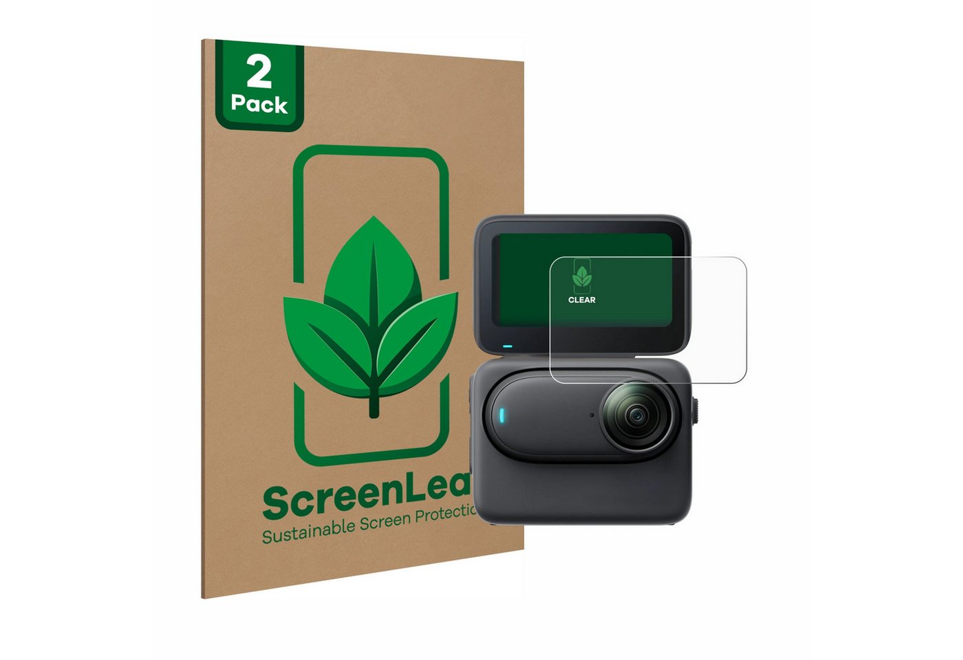 ScreenLeaf Displayschutzfolie Schutzfolie für Insta360 Go 3S, 2 Stück, nachhaltiger Displayschutz Schutz Folie Klar Transparent ScreenLeaf Displayschutzfolie Schutzfolie für Insta360 Go 3S, 2 Stück, nachhaltiger Displayschutz Schutz Folie Klar Transparent von ScreenLeaf