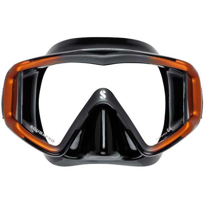 Scubapro New Crystal Vu Diving Mask Orange,Schwarz von Scubapro