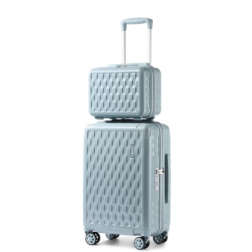 Sea choice Handgepäck Koffer Trolley Kofferset 2 Teilig Kabinengepäck mit Kosmetiktasche Eckenschutz ABS+PC Hartschalen Reisekoffer 4 Zwillingsrollen TSA Schloss & YKK Reißverschluss 20” (55cm-37L) Sea choice Handgepäck Koffer Trolley Kofferset 2 Teilig Kabinengepäck mit Kosmetiktasche Eckenschutz ABS+PC Hartschalen Reisekoffer 4 Zwillingsrollen TSA Schloss & YKK Reißverschluss 20” (55cm-37L) von Sea choice