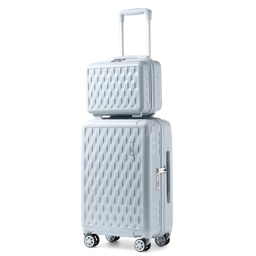 Sea choice Handgepäck Koffer Trolley Kofferset 2 Teilig Kabinengepäck mit Kosmetiktasche Eckenschutz ABS+PC Hartschalen Reisekoffer 4 Zwillingsrollen TSA Schloss & YKK Reißverschluss 20” (55cm-37L) Sea choice Handgepäck Koffer Trolley Kofferset 2 Teilig Kabinengepäck mit Kosmetiktasche Eckenschutz ABS+PC Hartschalen Reisekoffer 4 Zwillingsrollen TSA Schloss & YKK Reißverschluss 20” (55cm-37L) von Sea choice