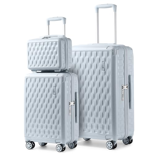 Sea choice Kofferset 2 Teilig Hartschale Koffer Trolley 55cm+75cm Enthält einen Kosmetikkoffer Haltbar Reisekoffer Handgepäck Sets mit TSA Schloss von Sea choice