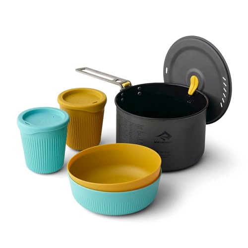 Sea to Summit Frontier UL One Pot Cook Set - 2L Pot + 2 Medium Bowls + 2 Cups blue-yellow von Sea to Summit