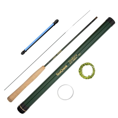 SeaQuest Tenkara 8‘ Fliegenfischrute inkl. Fliegen, Leinen, Schnurhalter, Starter-Set, 8’ 240 cm SeaQuest Tenkara 8‘ Fliegenfischrute inkl. Fliegen, Leinen, Schnurhalter, Starter-Set, 8’ 240 cm von SeaQuest