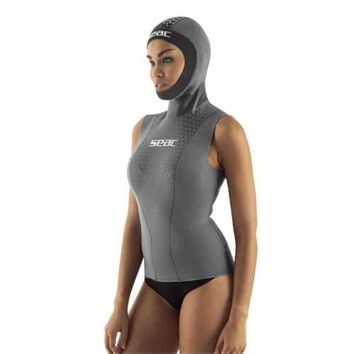 SEAC Damen Hoody Lady Unterhemd zum Tauchen aus 2,5 mm Neopren, grau, M SEAC Damen Hoody Lady Unterhemd zum Tauchen aus 2,5 mm Neopren, grau, M von Seac