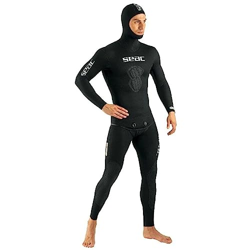 SEAC Herren Black Shark 5mm Neoprenanzug zum Tauchen, Apnoe, 5 mm, zweiteilig, mit Spaltfutter, Schwarz, L SEAC Herren Black Shark 5mm Neoprenanzug zum Tauchen, Apnoe, 5 mm, zweiteilig, mit Spaltfutter, Schwarz, L von Seac
