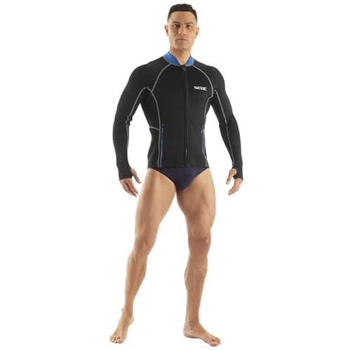 SEAC Lover Man, Langarm-Super-Stretch-Neoprenjacke mit Frontreißverschluss zum Schnorcheln, Schwimmen, Surfen, Kanufahren und Wassersport SEAC Lover Man, Langarm-Super-Stretch-Neoprenjacke mit Frontreißverschluss zum Schnorcheln, Schwimmen, Surfen, Kanufahren und Wassersport von Seac