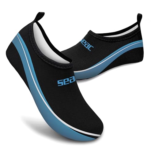 Seac Smile, Wassersportschuhe, für Meer, Strand und Pool, rutschfeste, elastische Schuhe, schwarz, 37 EU Seac Smile, Wassersportschuhe, für Meer, Strand und Pool, rutschfeste, elastische Schuhe, schwarz, 37 EU von Seac