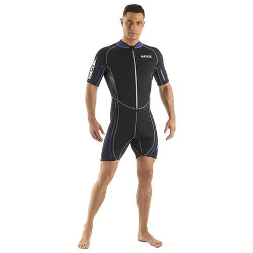 SEAC Trendy, einteiliger kurzer Neoprenshorty aus 2,5 mm Neopren mit Reißverschluss vorne, zum Schnorcheln, Surfen und Wassersport in gemäßigten Gewässern für Erwachsene und Kinder SEAC Trendy, einteiliger kurzer Neoprenshorty aus 2,5 mm Neopren mit Reißverschluss vorne, zum Schnorcheln, Surfen und Wassersport in gemäßigten Gewässern für Erwachsene und Kinder von Seac
