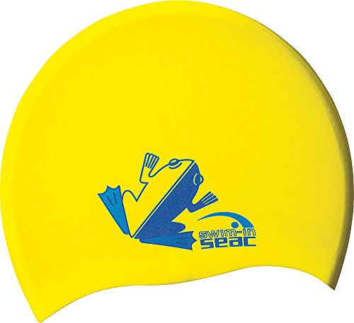 Seac Silicone JR Schwimmkappe für Kinder aus Silikon, gelb von Seac