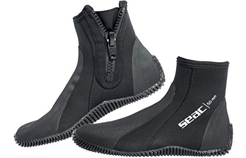 Seac Regular Boot - kurzer, 5 mm starker Neopren-Tauchstiefel mit halbstarrer Sohle und Fersen- sowie Knöchelschutz, Schwarz, XXS Seac Regular Boot - kurzer, 5 mm starker Neopren-Tauchstiefel mit halbstarrer Sohle und Fersen- sowie Knöchelschutz, Schwarz, XXS von Seac