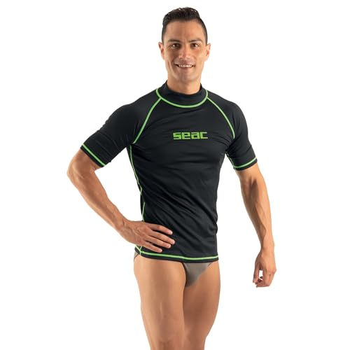 Seac T-Sun Short Man, Rash Guard for Swimming, Surfing, Diving, UV protection, black, XS Seac T-Sun Short Man, Rash Guard for Swimming, Surfing, Diving, UV protection, black, XS von Seac