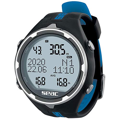 Seac Action, Tauchcomputer für Gerätetauchen und Freediving, Logbuch, Dive Planner, Safety Alarme, schwarz/blau Seac Action, Tauchcomputer für Gerätetauchen und Freediving, Logbuch, Dive Planner, Safety Alarme, schwarz/blau von Seac
