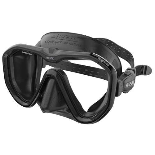 Seac Unisex-Adult Appeal Italien hergestellte Einglas-Tauchmaske mit Einer 3D-Schnalle direkt am Maskenkörper, schwarz, Narrow Seac Unisex-Adult Appeal Italien hergestellte Einglas-Tauchmaske mit Einer 3D-Schnalle direkt am Maskenkörper, schwarz, Narrow von Seac