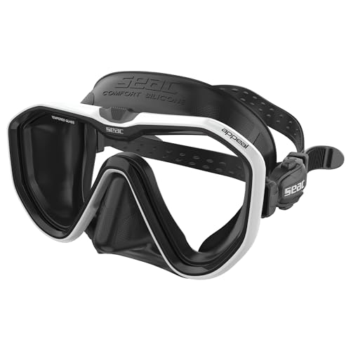 Seac Appeal, Italien hergestellte Einglas-Tauchmaske mit Einer 3D-Schnalle direkt am Maskenkörper Seac Appeal, Italien hergestellte Einglas-Tauchmaske mit Einer 3D-Schnalle direkt am Maskenkörper von Seac