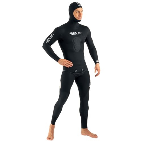 Seac Black Shark Neoprenanzug für Sub und Apnea, 7 mm, 2 Stück, innen mit Spaltung, Schwarz, XL Seac Black Shark Neoprenanzug für Sub und Apnea, 7 mm, 2 Stück, innen mit Spaltung, Schwarz, XL von Seac