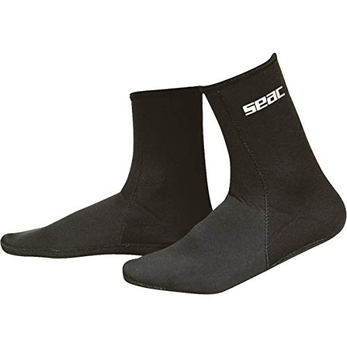 Seac Unisex-Erwachsene Standard 2.5 mm Neopren Tauchsocken, Schwarz, S von Seac