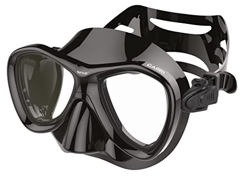 Seac Capri SLT, Schnorchelmaske mit Maskenkörper aus hypoallergenem Siltra und Maskenschnallen mit 2 Knöpfen, 2 Große von Seac