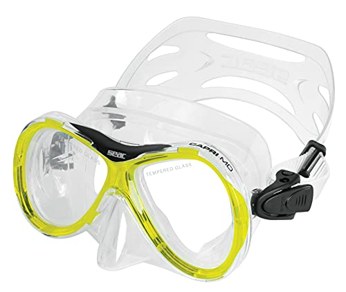Seac Capri Siltra für Erwachsene PVC Schnorchelmaske Gelb Gelb - Gelb von Seac