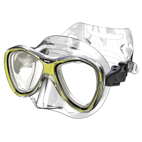 Seac Capri Siltra für Erwachsene PVC Schnorchelmaske Gelb Gelb - Gelb Seac Capri Siltra für Erwachsene PVC Schnorchelmaske Gelb Gelb - Gelb von Seac