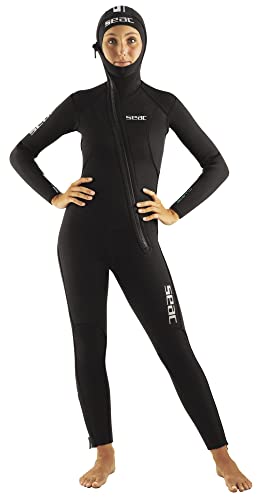 Seac Club Lady, Neoprenanzug mit integrierter Kapuze, hergestellt aus 5 mm dickem Neopren und mit Powertex Verstärkungen Seac Club Lady, Neoprenanzug mit integrierter Kapuze, hergestellt aus 5 mm dickem Neopren und mit Powertex Verstärkungen von Seac