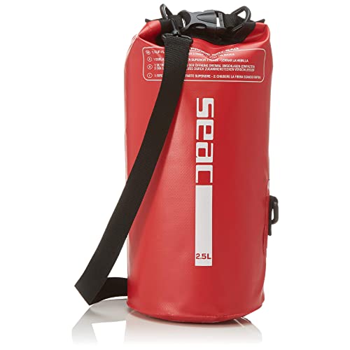 Seac Dry Bag, Wasserdichte Tasche Ideal für Tauchen, Bootfahren und Reisen, 2,5 lt, rot von Seac