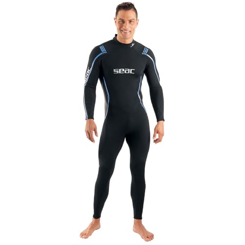SEAC Feel Man 3 mm, Ultra-elastischer, einteiliger 3 mm Neoprenanzug mit Reißverschluss für Unterwasser-Speerfischen, Schnorcheln und Freitauchen SEAC Feel Man 3 mm, Ultra-elastischer, einteiliger 3 mm Neoprenanzug mit Reißverschluss für Unterwasser-Speerfischen, Schnorcheln und Freitauchen von Seac