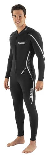 Seac Herren Neid Man 3 mm Ultrastretch, einteiliger Neoprenanzug mit Reißverschluss vorne, für Tauchen, Schnorcheln und Apnoe, schwarz, XL Seac Herren Neid Man 3 mm Ultrastretch, einteiliger Neoprenanzug mit Reißverschluss vorne, für Tauchen, Schnorcheln und Apnoe, schwarz, XL von Seac