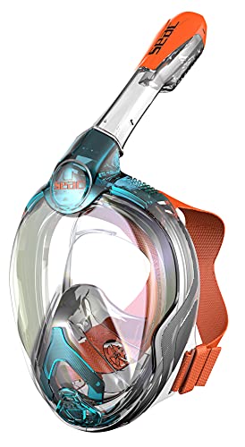Seac Magica, Schnorchelmaske Vollgesichtsmaske Anti-Beschlag system mit einem weichen Maskenkörper, Dry Top Schnorchel mit Auslassventil, blau, JUNIOR Seac Magica, Schnorchelmaske Vollgesichtsmaske Anti-Beschlag system mit einem weichen Maskenkörper, Dry Top Schnorchel mit Auslassventil, blau, JUNIOR von Seac